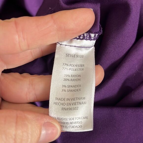 Healing Hands Scrubs Pants 5 Pocket Purple Label Cargo Tori Yoga Size XL Grape - Picture 9 of 11